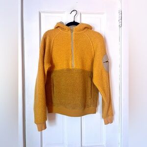 Outdoor Voices Mustard Yellow Fleece Sweater Hoodie